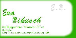 eva mikusch business card
